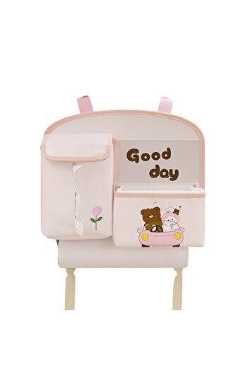 OEM Multifunctional Storage Bag for the Back Seat of the Car, Animated, Bears Pattern,