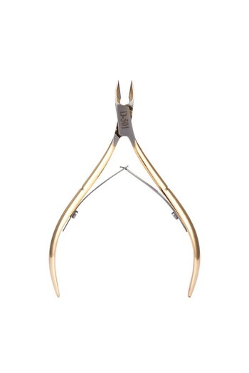 Flippy Clește pentru unghii și cuticule, flexibil, oțel inoxidabil, protecție vârfuri, 17 x 7 x 2 cm, auriu