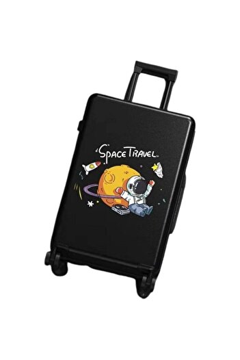 Flippy Travel Suitcase - Model Astronaut, Black