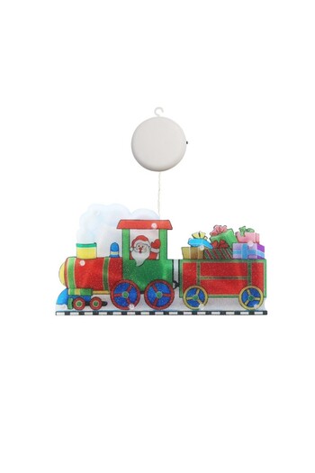 Flippy Flippy Christmas window decoration, train, with LEDs, 26 cm, warm white