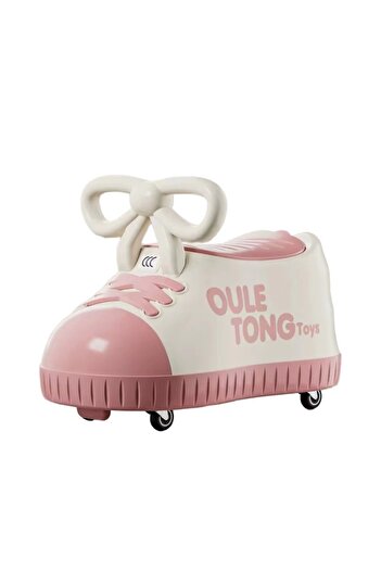 Flippy Mașină pentru copii, Flippy, Model de pantofi, 4 roți, Cutie de depozitare, Roz