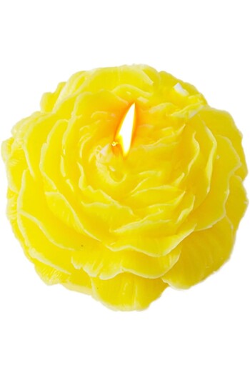 Flippy Scented Candle, Flippy, Rose Pattern, Burn Time 10h, 70 g, 7.5 x 3.5 cm, Citrus Scent, Yellow