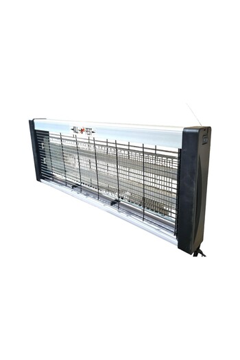 Flippy Lampă electrică UV anti-insecte, rabatabilă, lumină neon, putere 30W, 49 x 25 x 6 cm, alb-negru