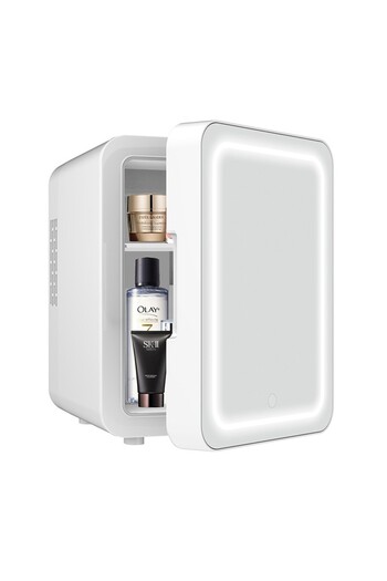 Flippy Mini Cosmetic Fridge, Flippy, Dual Heating/Cooling Function, Portable, 12L, White