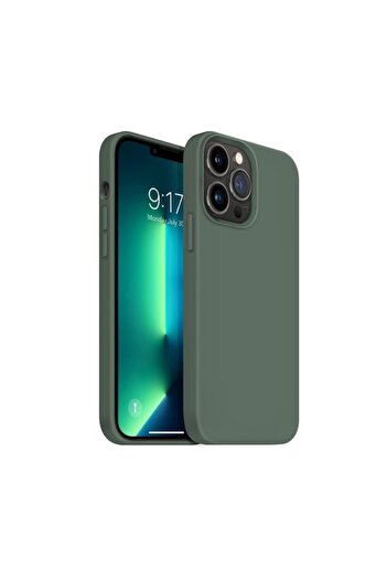 Flippy Husa pentru Apple iPhone 14 Plus Flippy, Liquid Silicone, Dark Green