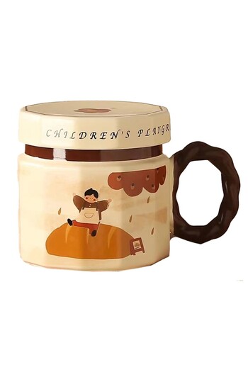 Flippy Ceramic Mug, Flippy, Coffee Mug, Tea Mug, Universal Mug, Unisex, Mug with Lid