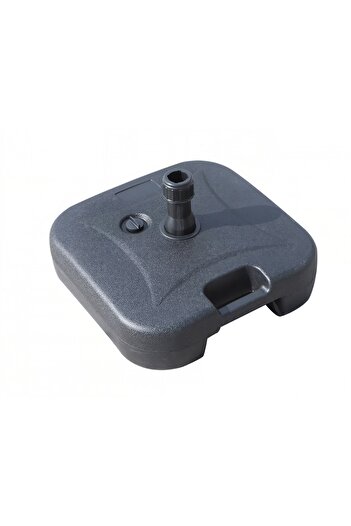 Flippy Bază de umbrelă din plastic, Flippy, pătrată, 22 litri, neagră