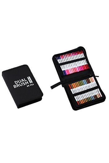 Flippy Water-Based Marker Pen Set, Flippy, 2 in 1, for Painting, Calligraphy, 60 Colors, Multicolor