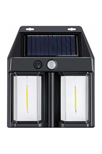 Flippy Lampă de perete decorativă cu LED solară, rabatabilă, pentru exterior, suspendată, 800mAh, 15x13x6 cm, neagră