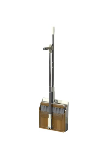 Flippy Broom, Dustpan, Comb Teeth , rotating, foldable, detachable, 99 x 30 cm Yellow