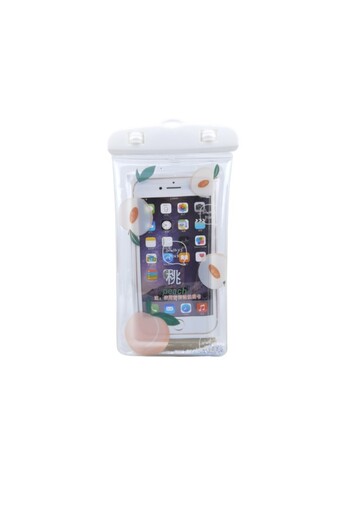 Bibilel Glitter Kids Waterproof Bibilel, Snowproof Universal Case with Strap for Phone or Documents, Peach