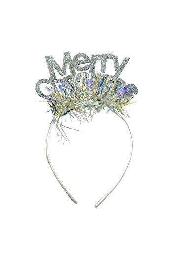 Flippy Bentita/cerc Merry Christmas, grey metallic with tinsel, one size,