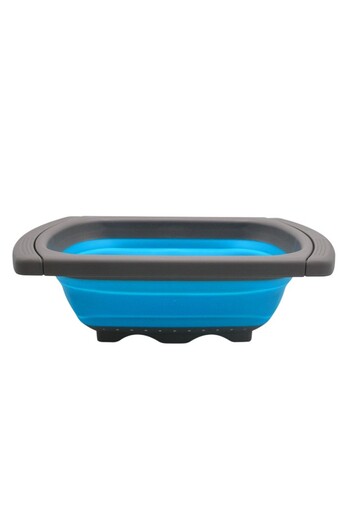 Flippy Retractable Sink Drain Basket, 39x12 cm, Extendable Design up to 61 cm, Blue