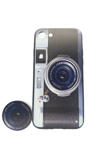 Apple Husa iPhone 6 Plus/6S Plus Multicolor Model Camera Foto Retro Suport inclus