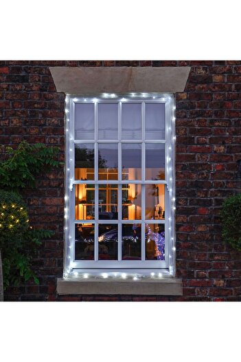 Flippy Christmas Battery Operated Linear Lights, 2 Light Modes, Transparent Wire, 3m 30 LEDs, Cold White