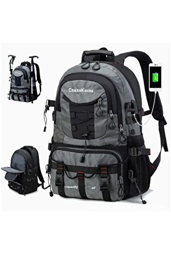 Flippy Multifunctional Mountaineering Backpack, Flippy, 36-55 L, Waterproof, USB Charging, Adjustable Strap
