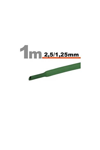 OEM Green heat shrink tube 2.5 /1.25 mm 1m length