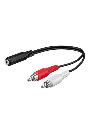 OEM Cablu adaptor audio stereo Jack 3.5 mm mama la 2x RCA tata 20cm