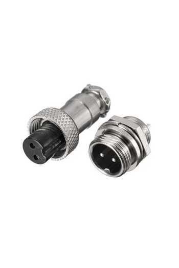 OEM Set of female+male 2-pin mini 9mm microphone type connectors