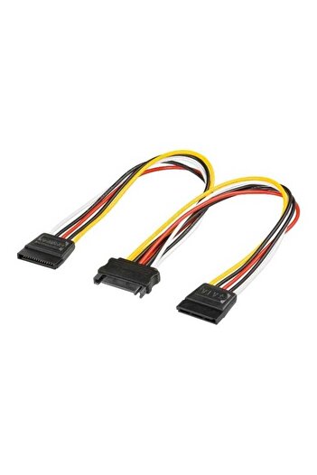 OEM Power cable SATA female - 2x SATA male 0.2m