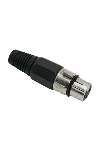 OEM 3-pole XLR female connector with cable protection clip