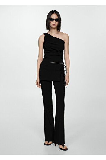 MANGO Woman Tie Detailed Trousers