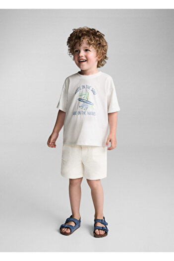 MANGO Baby Boy Off-White T-Shirt