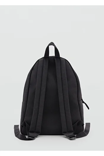 MANGO Woman Boy's Metal Gray Backpack