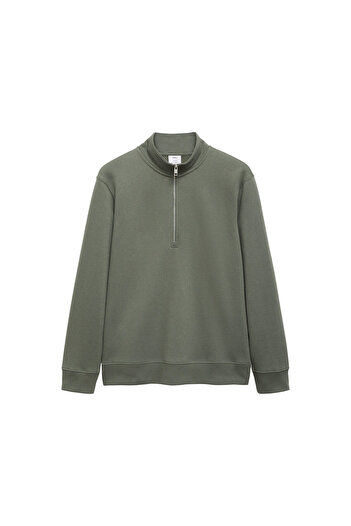 MANGO Woman Green Men's Sweatshirt 77007119