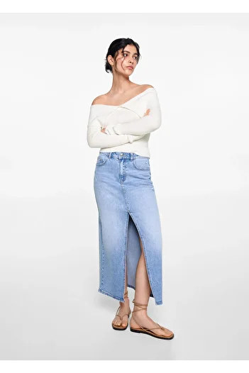 MANGO Woman Off-White Sweater 77022935