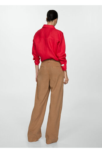 MANGO Woman Brown Women's Pants 77000378