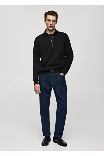 MANGO Woman Black Men's Sweatshirt 77007119