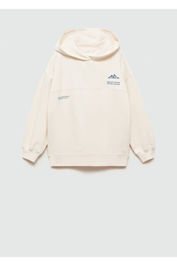 MANGO Woman Erkek Çocuk Natürel Sweatshirt