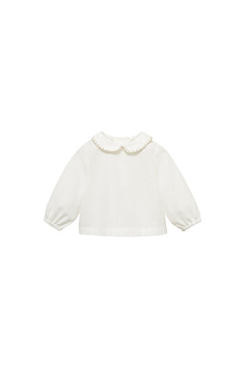MANGO Baby Girl Off-White Blouse
