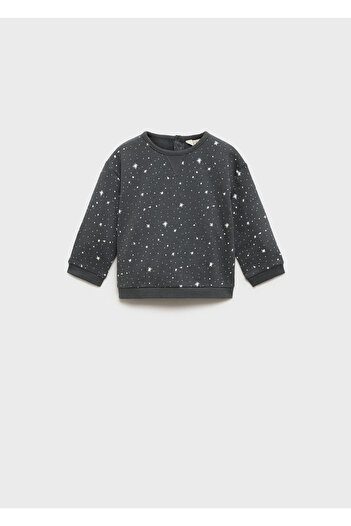 MANGO Φούτερ Unisex Baby Charcoal Color