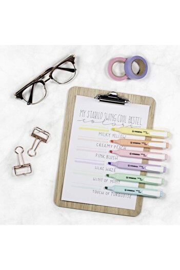 Stabilo Swing Cool Fosforlu Kalem 6'Lı Paket, Çok Renkli (1 Paket x 6 Adet)