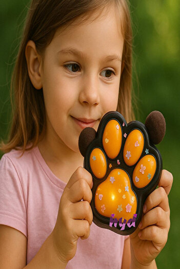 Hyd Toy Squishy Cat Paw Sukushi Paw Sequin Furry Paw Fun Play