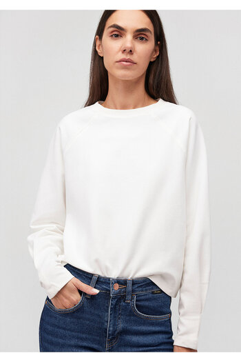 Mavi Crew Neck White Sweatshirt 1S10150-70057