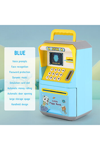 Choice1 Yellow New ATM Machine Safe Box Money Bank ATM Music Coin Box Cartoon Bank With Face Unlock kids toy