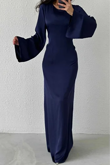 PERADO Back Drawstring Zipper Evening Dress