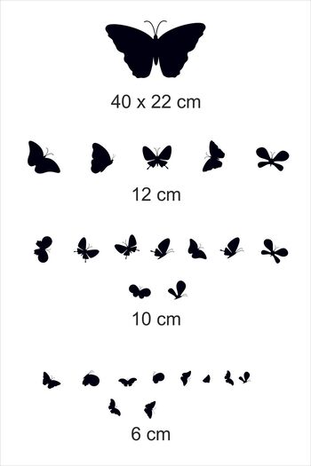 TRC TRAFİK Flying Butterfly Swarm Decorative Sticker