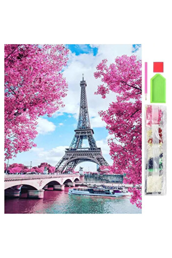 zola Diamond mosaic tapestry, Eiffel Tower pattern, 30x40 cm