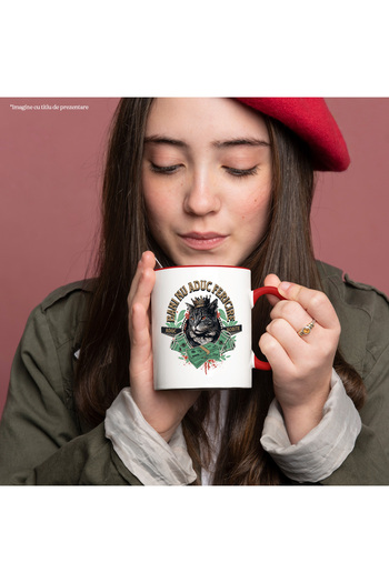 StoryGift Romania Mug money doesn't bring happiness but it does bring cat beans, 330ml, Ceramic with Mane, With,STG