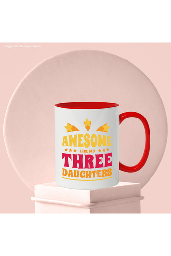 StoryGift Romania Mug With Message In English Awesome Like My Tree Daughters, Daughters, Multicolor 330 m, With ,STG