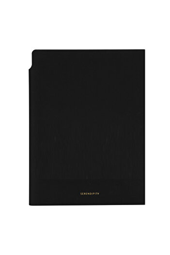 Deli Office Notebook A5 112 Pages 80G Ruled Black Leather Cover N141L Deli
