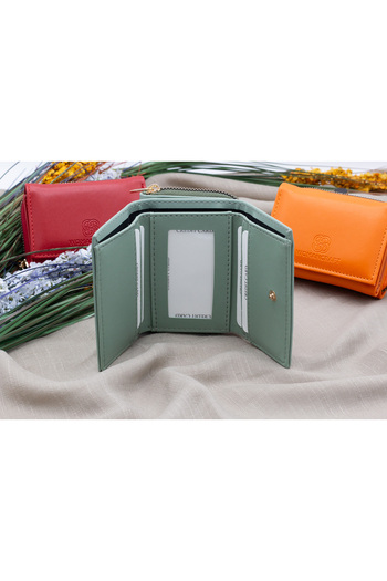 Womancraft Women's Wallet with Zipper Paper and Coin Compartment