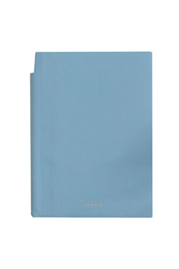 Deli Office Notebook A5 112 Pages 80G Ruled Blue Leather Cover N141L Deli