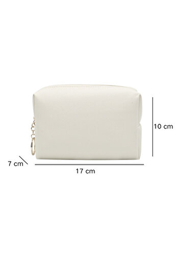Viyogo Geanta pentru cosmetice din poliester, 17 x 10 x 7 cm, alb