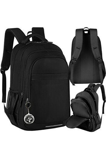 zola Teenage backpack, reflective element, 50 x 28 x 19 cm, Gaming keychain, black
