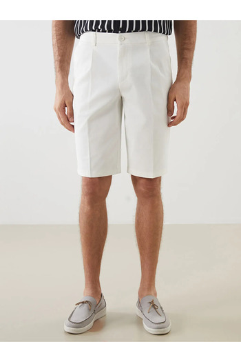 LC Waikiki Southblue ecru standard pattern men's shorts